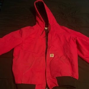 Red mens carhartt coat